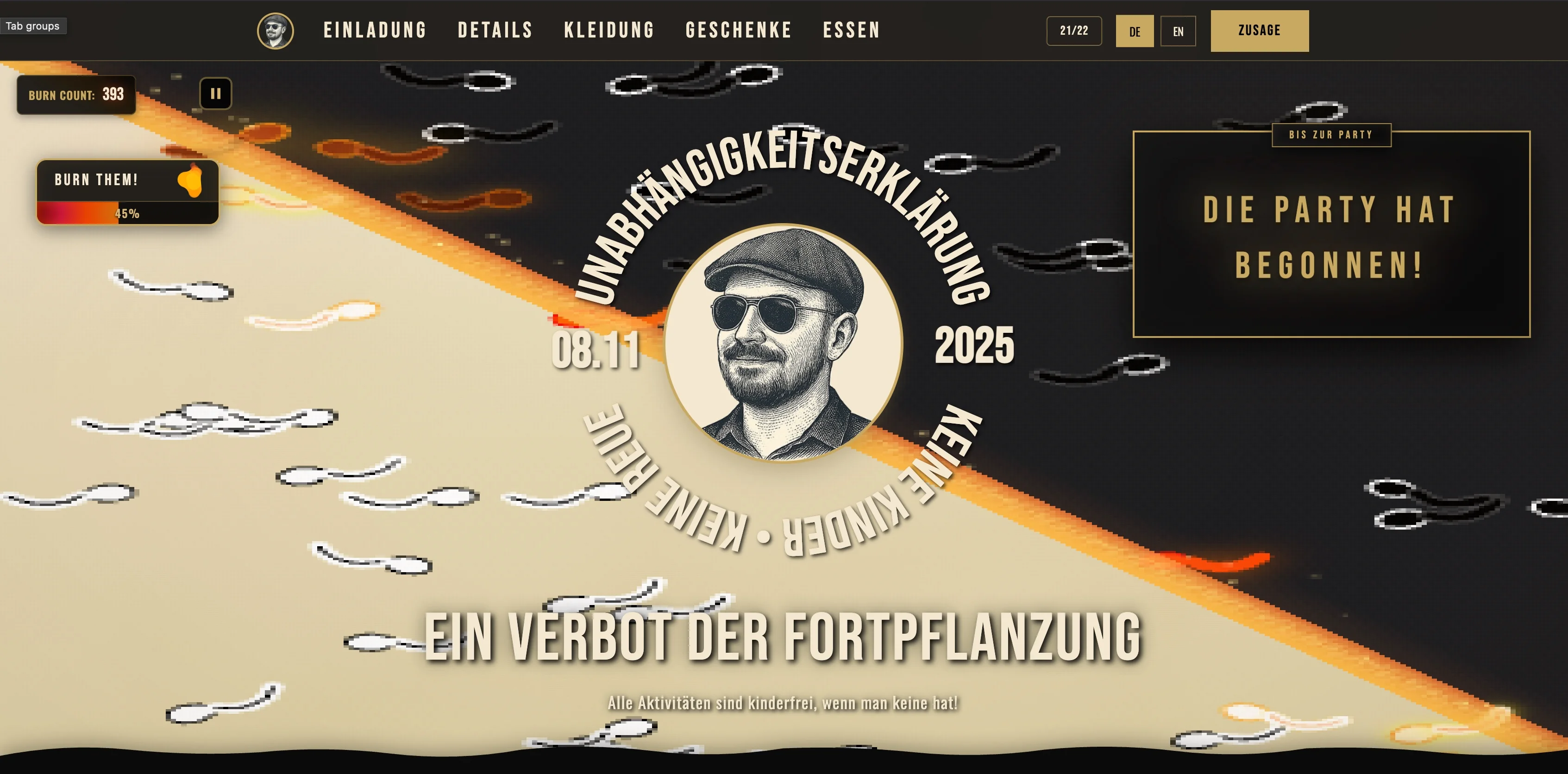 Anti-Baby-Shower celebration