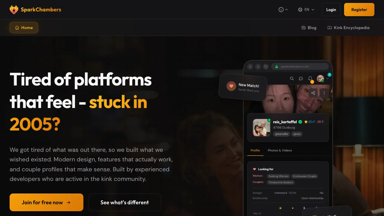 SparkChambers social platform